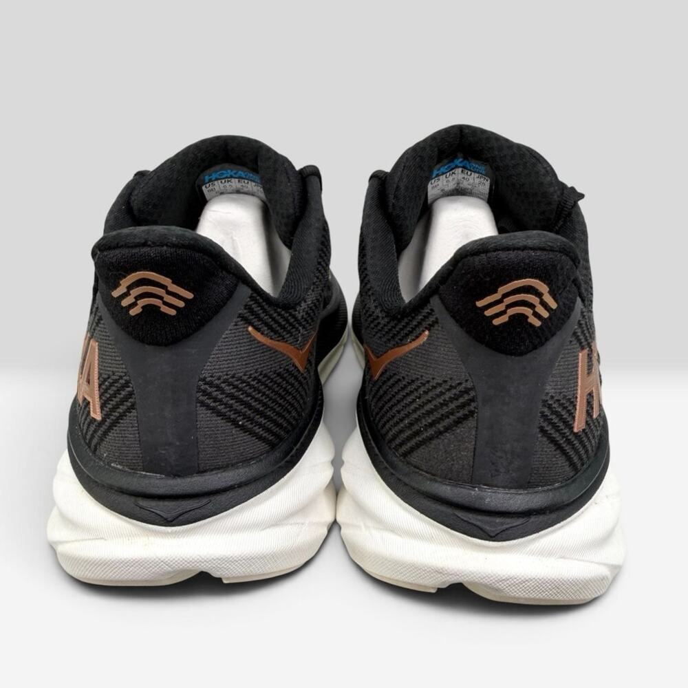 Hoka One One Clifton 9 Women's Size 8 B Black Rose Gold Running Shoes Sneakers - Picture 9 of 16